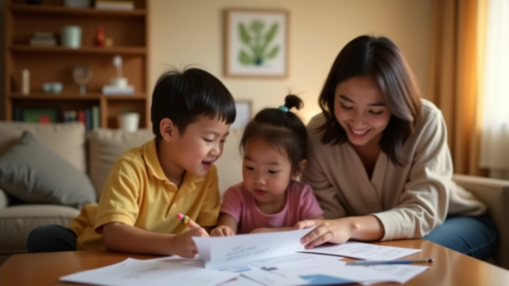 Malaysian family planning their child's education fund together