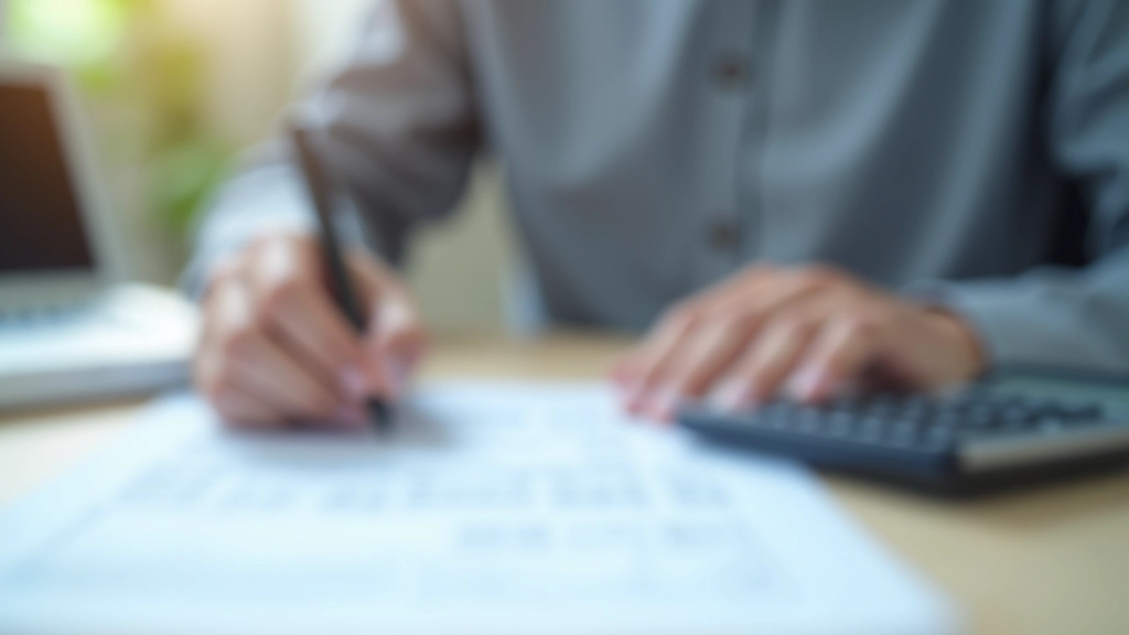 Tax documents and calculator showing deduction calculation